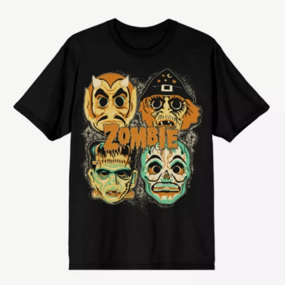 Rob Zombie Horror Masks Boyfriend Fit Girls Tee (2022)